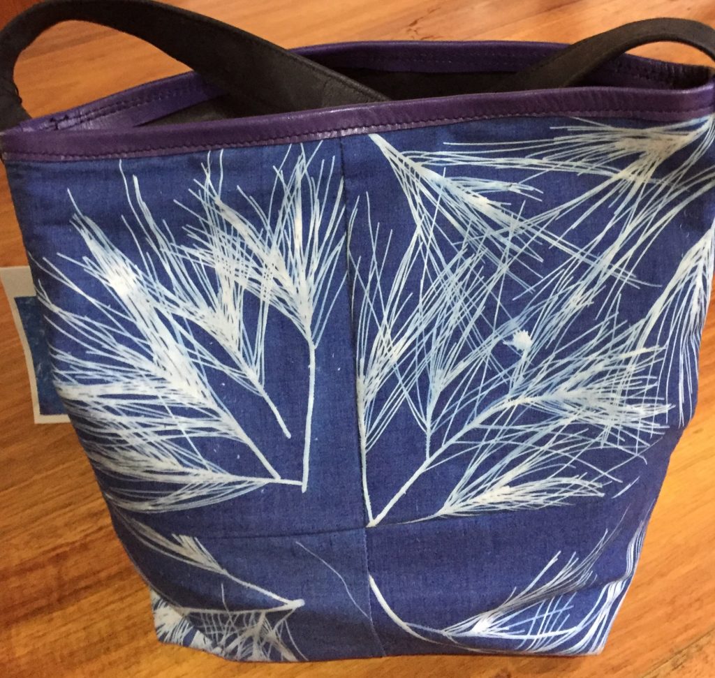 Cyanotype bag $100 (other side)
